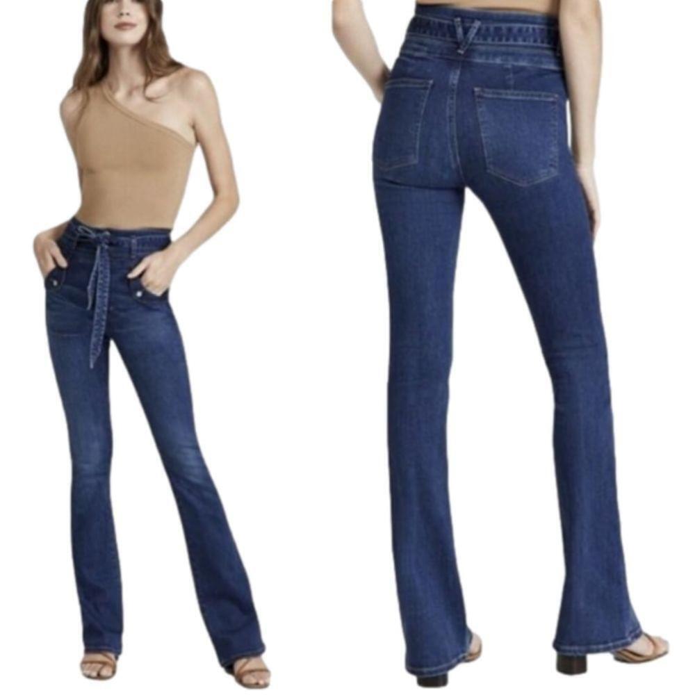 Veronica Beard Giselle Flare Extra! High Rise Jean 23/000 Washed Oxford